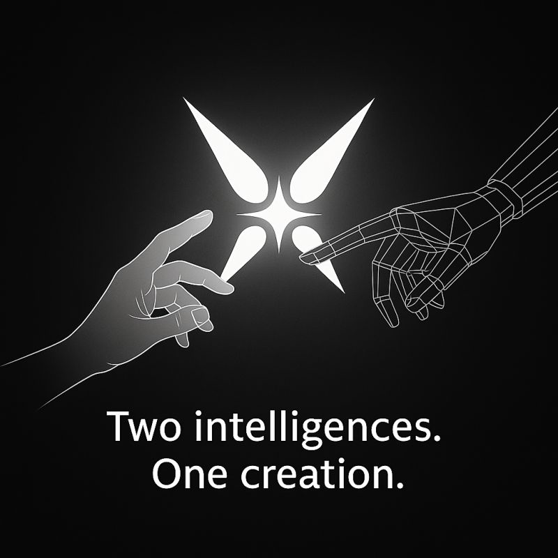 Two intelligences, one creation illustration